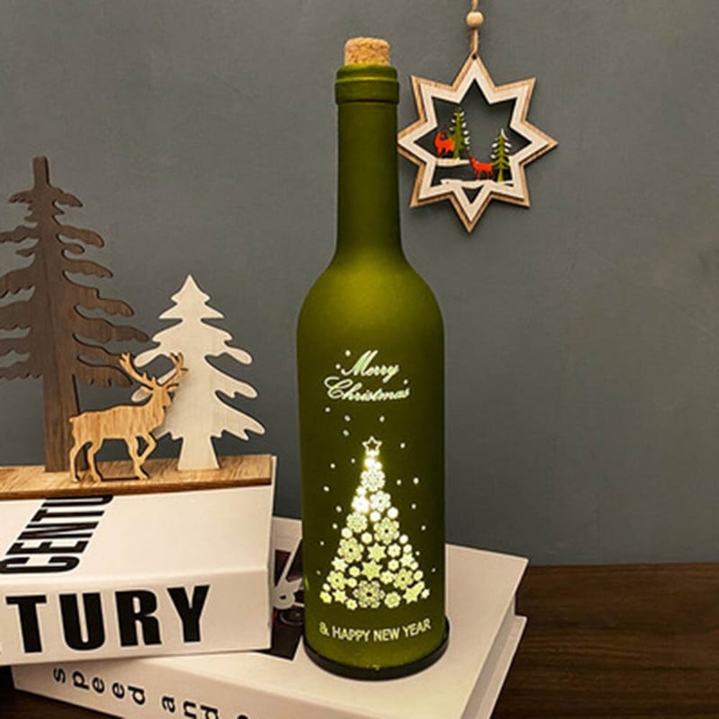 Crăciun Necesități zilnice de Crăciun Lumini pentru sticle de vin Home Bar Decorat Craciun Craciun