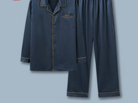 Pijamale de toamna pentru barbati cu guler si nasturi clasici