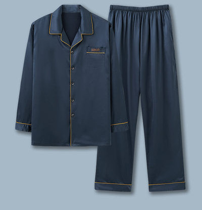 Pijamale de toamna pentru barbati cu guler si nasturi clasici