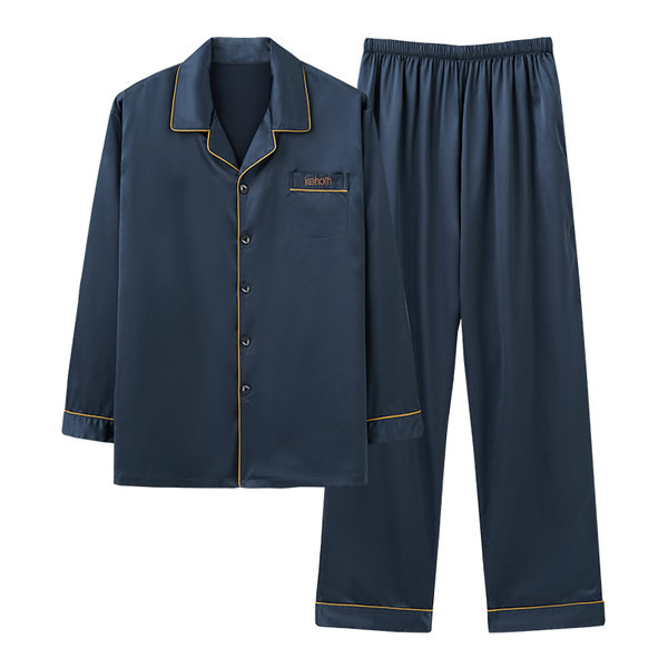 Pijamale de toamna pentru barbati cu guler si nasturi clasici