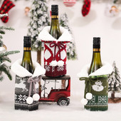 Božićna vrećica s poklopcem za bocu vina Sretan Božić Ukrasi za dom 2021. Natalni božićni ukrasi Božićni darovi Sretna Nova godina