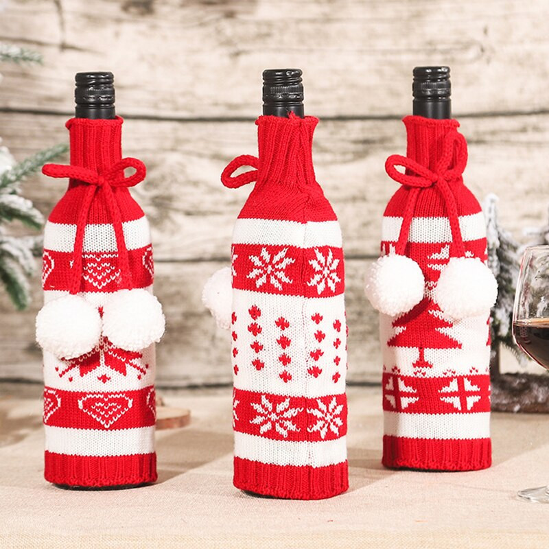 Božićna vrećica s poklopcem za bocu vina Sretan Božić Ukrasi za dom 2021. Natalni božićni ukrasi Božićni darovi Sretna Nova godina