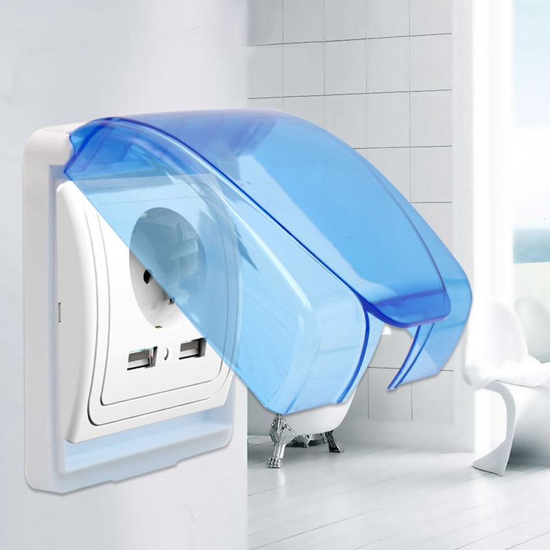 Πλαστικό διακόπτη τοίχου αδιάβροχο καπάκι Καλό προστατευτικό για πρίζα πάνελ φωτός, κουδούνι πόρτας, μπάνιο, αξεσουάρ διακόπτη κουζίνας