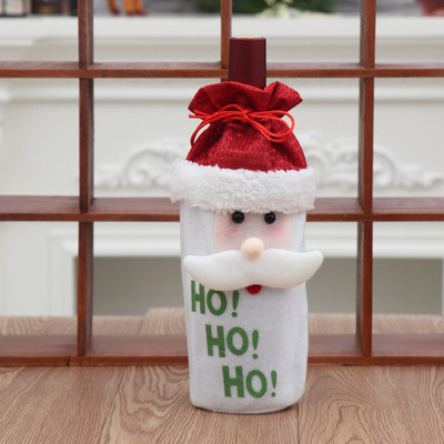 Vianočné obaly na fľaše vína Taška Santa Claus sob snehuliak dekorácia vína Taška riad vianočné dekorácie do domácnosti