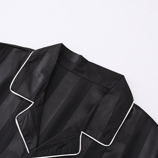 Set de pijamale casual din satin din doua piese pentru barbati