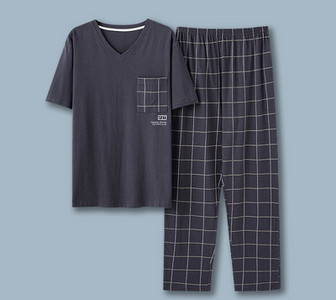 Pijamale bărbați în dungi cu buzunar