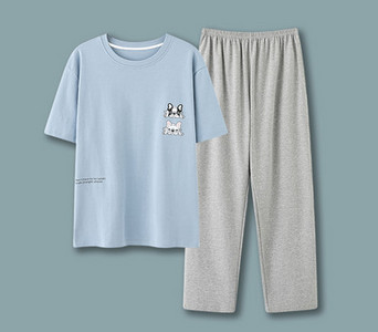 Pijamale bărbați în dungi cu buzunar