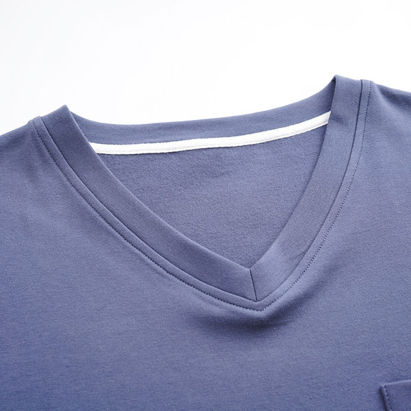 Pijamale bărbați în dungi cu buzunar