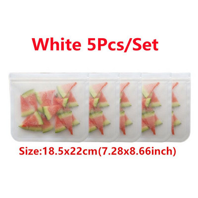 14 bucăți/set de pungi din silicon pentru alimente, pungi reutilizabile pentru păstrarea în stare proaspătă pentru fructe și legume.