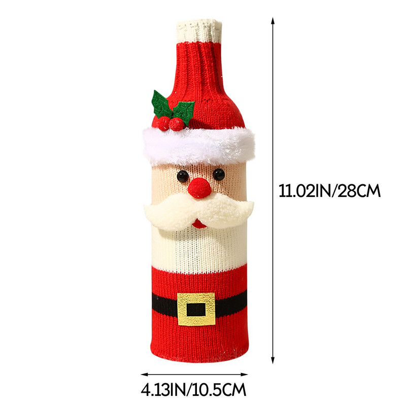 Kožená krabička na víno, kreatívne pletenie, starý muž, snehuliak, sada na víno, atmosféra priateľa, bezstopkový pohár na víno