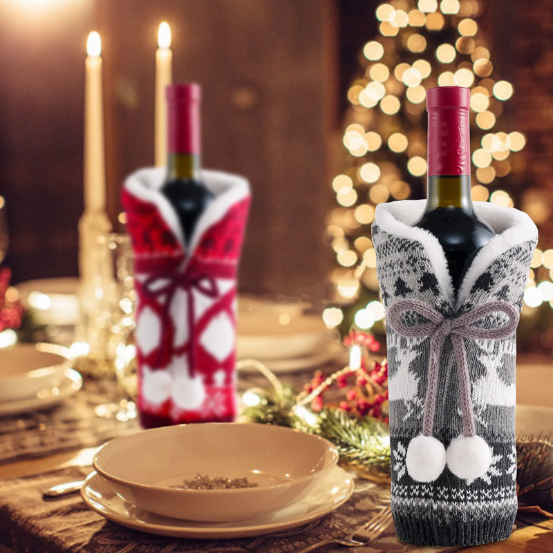 Set de instrumente pentru deschizător de vin Set de Crăciun Set de rechizite de vacanță pentru casă Set de sticle de decorare pentru minge de vin din lână Accesorii de vin rece