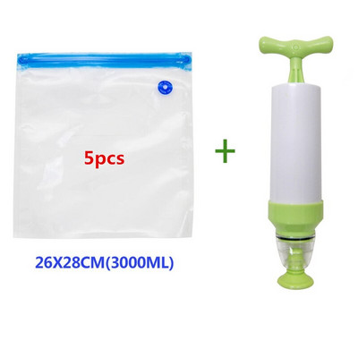 18/17 db-os zacskókészletek Újrafelhasználható élelmiszer-tároló vákuumzáras zacskók kézi pumpás táska tömítőkapcsokkal Élelmiszer-csomagolás Élelmiszer tároláshoz Fagyasztás