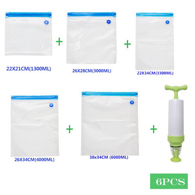 18/17 db-os zacskókészletek Újrafelhasználható élelmiszer-tároló vákuumzáras zacskók kézi pumpás táska tömítőkapcsokkal Élelmiszer-csomagolás Élelmiszer tároláshoz Fagyasztás