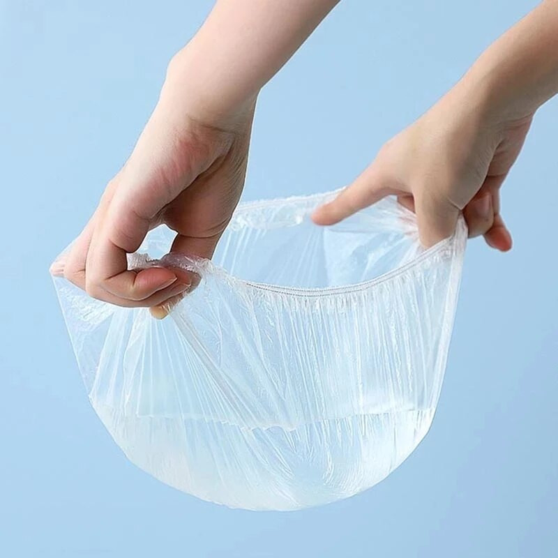 100 ks/vrecko Jednorazový plastový obal na potraviny Kryt na chladničku Elastický uchovávajte čerstvé ovocie Konzervačné vrece do kuchyne Skladovanie potravín