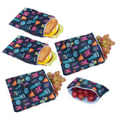 3 komada višekratne vrećice za grickalice za pohranjivanje hrane, nepropusne za zamrzivač, sendvič, vrećice za kruh za pohranu hrane