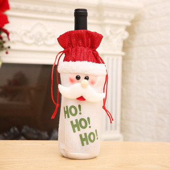 Νέο κάλυμμα κρασιού Τσάντες μπουκαλιών Χριστουγεννιάτικο δείπνο Διακοσμήσεις για το σπίτι Άγιος Βασίλης Χιονάνθρωπος Δώρο Πρωτοχρονιάτικο πάρτι