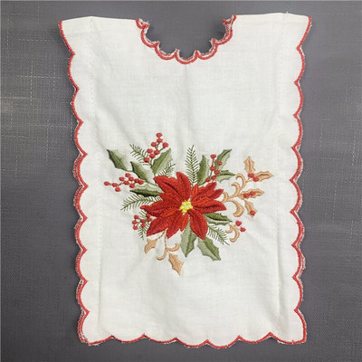 6 ks bielych bavlnených vyšívaných vrecúšok na víno, obal na fľaše na svadbu, narodeniny, sviatky, oslavu, kolaudáciu, úložný priestor pre domácnosť