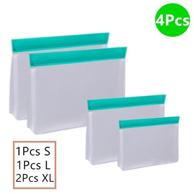 Silikónové vrecko na potraviny, PEVA vrecko na zips, na stand-up opakovane použiteľné, obedové, nepriepustné na pohár, mrazničky, silikónové vrecko, vrecká na poháre a misky