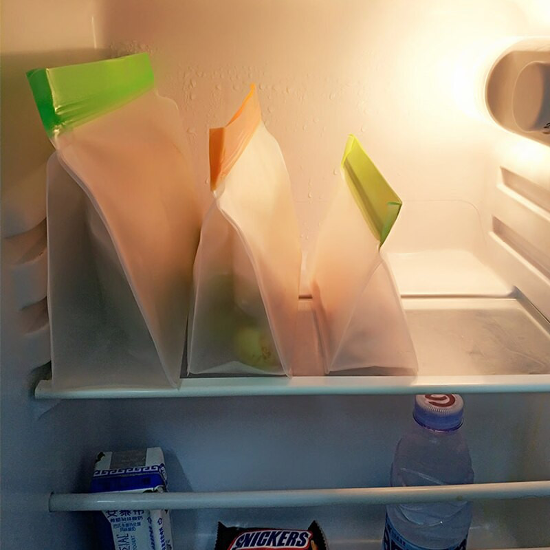 Silikónové vrecko na potraviny, PEVA vrecko na zips, na stand-up opakovane použiteľné, obedové, nepriepustné na pohár, mrazničky, silikónové vrecko, vrecká na poháre a misky