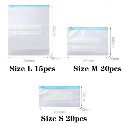 55 ks opakovane použiteľné vrecko na mrazenie potravín, stojaté úložné priestory, nepriepustný vrchný kuchynský organizér, čerstvé uzatvárateľné fólie, zips