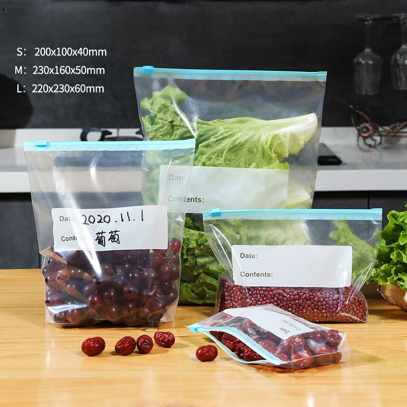 55 ks opakovane použiteľné vrecko na mrazenie potravín, stojaté úložné priestory, nepriepustný vrchný kuchynský organizér, čerstvé uzatvárateľné fólie, zips