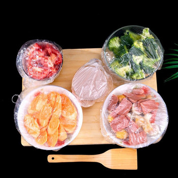 100 τμχ Κάλυμμα φαγητού μιας χρήσης κουζίνας Ψυγείο φρούτων Τροφίμων Stretch Υπολείμματα Προστασία Flim Αδιάβροχα Μπολ Κύπελλα Καπάκια Τσάντα