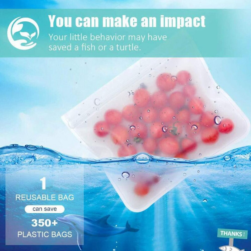 10 ks silikónových vreciek na skladovanie potravín, opakovane použiteľných silikónových zipsových uzatvárateľných vreciek na obed, občerstvenie, sendvič, ovocie, čerstvý obal, taška, kuchynský organizér