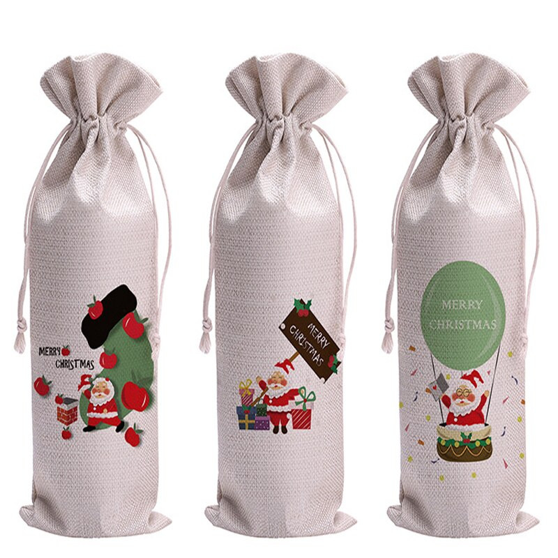 10 bucăți/lot lenjerie pentru sticle pentru petrecere, cu omul de zăpadă, pentru festival, decorative pentru sticle de vin roșu, capace pentru sticle de șampanie