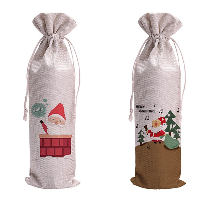 10 bucăți/lot lenjerie pentru sticle pentru petrecere, cu omul de zăpadă, pentru festival, decorative pentru sticle de vin roșu, capace pentru sticle de șampanie