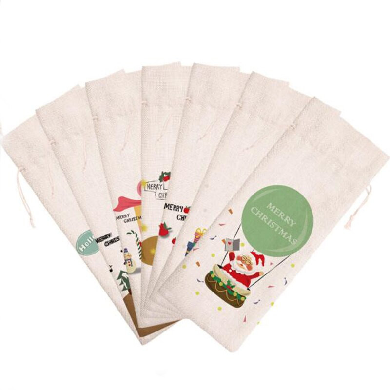 10 bucăți/lot lenjerie pentru sticle pentru petrecere, cu omul de zăpadă, pentru festival, decorative pentru sticle de vin roșu, capace pentru sticle de șampanie