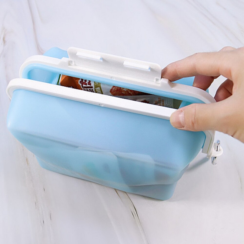 Silikónový úložný box na potraviny, nový úložný box, ktorý sa dá zohriať v mikrovlnnej rúre v chladničke, proti zápachu, aby zostal čerstvý
