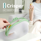 Silikónové vrecko na potraviny, opakovane použiteľné vrecko na uchovávanie čerstvosti ovocia a zeleniny, uzavreté vrecko, nepriepustné úložné vrecko so zipsom, kuchynské vrecko na organizér