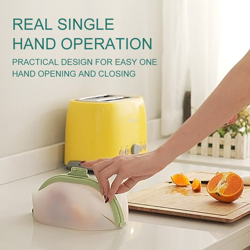 Silikónové vrecko na potraviny, opakovane použiteľné vrecko na uchovávanie čerstvosti ovocia a zeleniny, uzavreté vrecko, nepriepustné úložné vrecko so zipsom, kuchynské vrecko na organizér