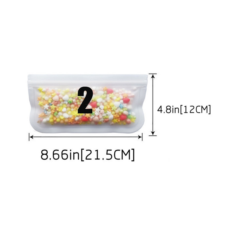 12 ks/sada potravinových vreciek, matné PEVA silikónové vrecko na uchovávanie čerstvých potravín, opakovane použiteľné mraziace vrecko so zipsom, nepriepustné na vrch, ovocie, obedár