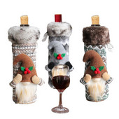 Vianočné kryty na fľaše vína, veselé vianočné ozdoby, kryty na fľaše Santa Clausa, vianočná dekorácia, vianočné darčeky, šťastný nový rok