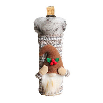 Vianočné kryty na fľaše vína, veselé vianočné ozdoby, kryty na fľaše Santa Clausa, vianočná dekorácia, vianočné darčeky, šťastný nový rok