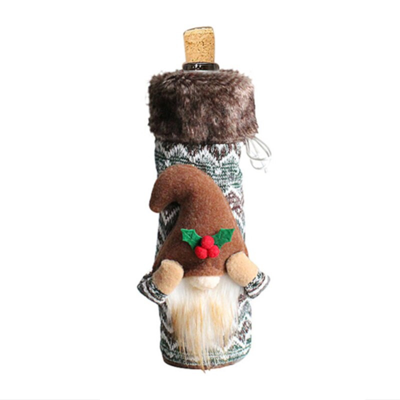 Vianočné kryty na fľaše vína, veselé vianočné ozdoby, kryty na fľaše Santa Clausa, vianočná dekorácia, vianočné darčeky, šťastný nový rok