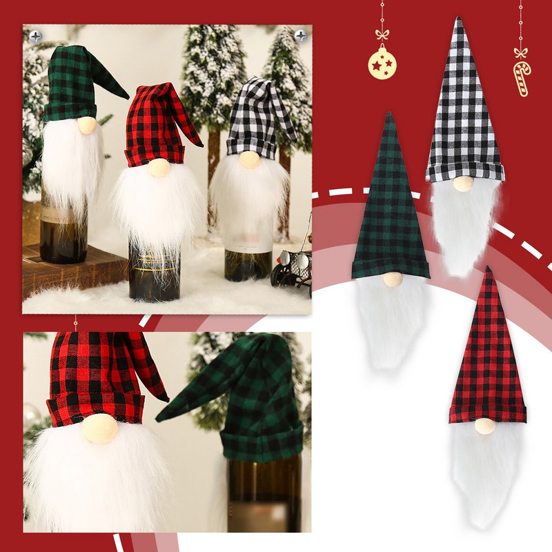 Opakovane použiteľné vrecko na víno, 2 ks vianočných dekorácií, kuchynského stola, obliekacích rekvizít, kockovanej sady, fliaš červeného vína, darčekov na víno a červené víno.