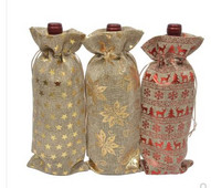 Set sticle de vin geanta de vin rosu Hot gold Craciun cerb ambalare cadou sticla de depozitare geanta sampanie orb personalizat