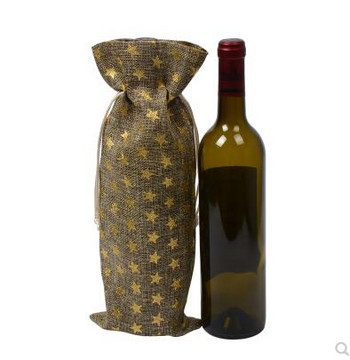 Комплект бутилка вино чанта за червено вино Hot gold коледен елен подарък опаковка чанта за съхранение бутилка шампанско сляпа чанта по поръчка