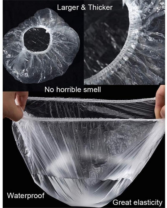 100 ks jednorazových opakovane použiteľných krytov misiek s elastickým materiálom na uchovávanie čerstvých potravín, fólia Saran do chladničky v kuchyni