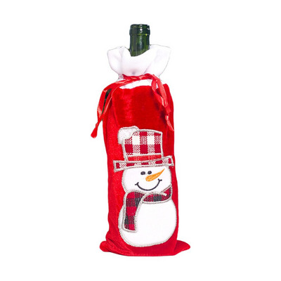 "10 ks vianočných krytov na fľaše červeného vína, vianočných dekorácií na domáce šampanské, ľanové sviatočné dekorácie, číslo modelu Santa Claus"