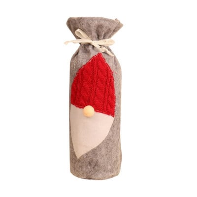 Neaustinis beveidis Kalėdų Senelio raudonojo vyno butelių rinkinys Kalėdinis vyno butelių rinkinys Nordic simple wind alaus butelių rinkinys