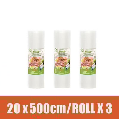 Vakuuminiai maišeliai maisto vakuuminiam sandarikliui Maisto produktai šviežiai ilgai išliekantys 12+15+20+25+28cm*500cm ritinėliai / partijų maišeliai vakuuminiam pakuotojui