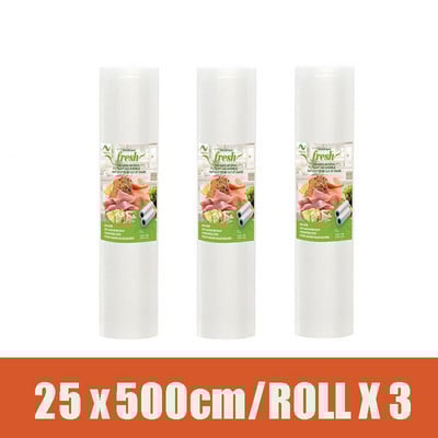 Vakuuminiai maišeliai maisto vakuuminiam sandarikliui Maisto produktai šviežiai ilgai išliekantys 12+15+20+25+28cm*500cm ritinėliai / partijų maišeliai vakuuminiam pakuotojui