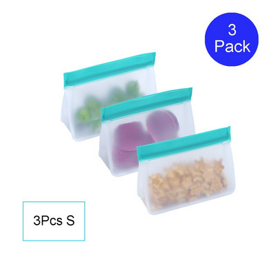 PEVA úložné vrecko na potraviny, vylepšené nepriepustné horné stojace opakovane použiteľné mraziace sendvičové zipsovacie silikónové vrecko