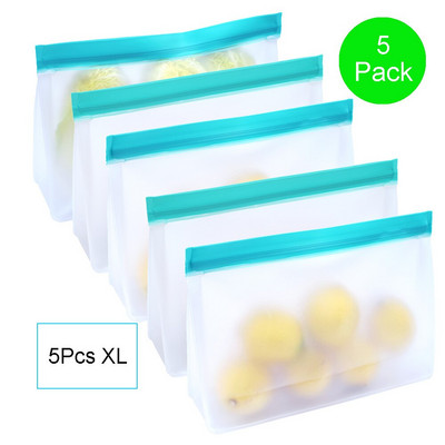 PEVA úložné vrecko na potraviny, vylepšené nepriepustné horné stojace opakovane použiteľné mraziace sendvičové zipsovacie silikónové vrecko