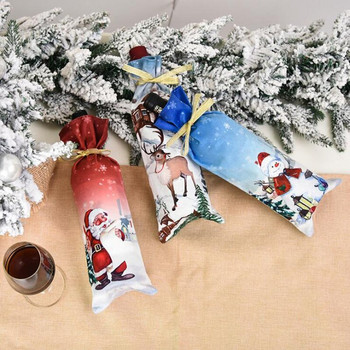 30 τμχ/ παρτίδα χριστουγεννιάτικο κάλυμμα μπουκαλιού τσάντα σαμπάνιας κόκκινου κρασιού χριστουγεννιάτικα διακοσμητικά για εστιατόριο κουζίνας σπιτιού