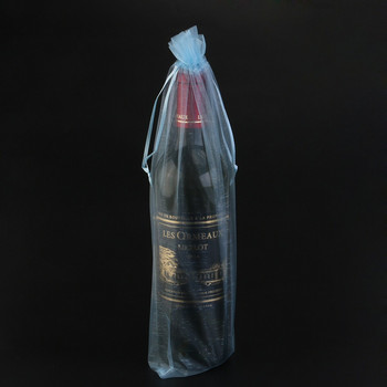 20 τμχ κάλυμμα για μπουκάλι κρασιού Sheer Organza Τσάντες δώρου από τούλι διάφανο κόκκινο κρασί συσκευασία γιορτινή διακόσμηση δείπνου