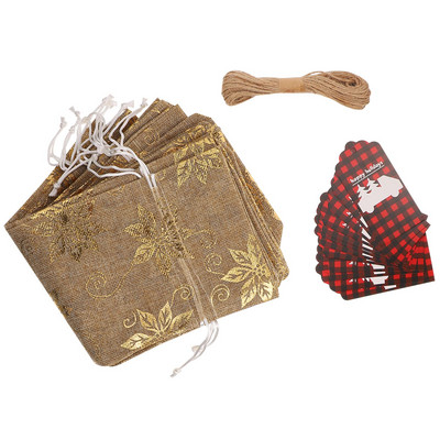 Set de pungi cadou buchet de șampanie, etichetă de ștanțare la cald, pungă de vin, capac pentru sticla de vin de Crăciun, set de pungi pentru sticlă de vin, curea